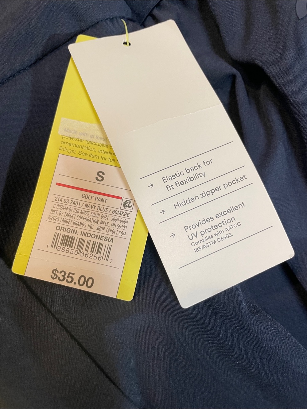 All In Motion Woven Woman’s Navy Golf Pant High Rise Ankle Size Small | NWT - Picture 8 of 9